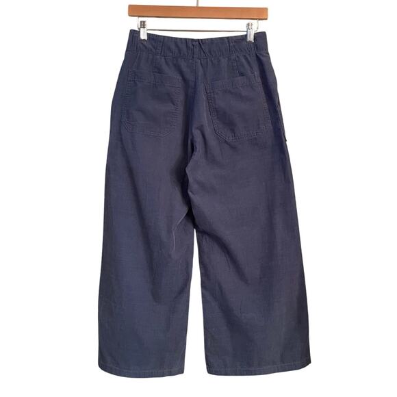 Max Studio Cropped Wide Leg Trousers Cotton Size 4 - Picture 2 of 6